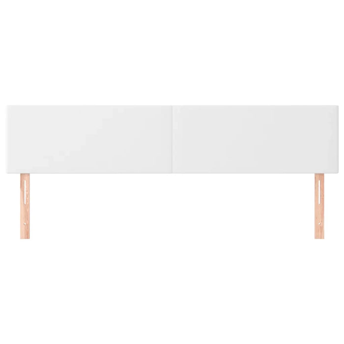 Testiera Bianca 200x5x78/88 cm in Similpelle 345853