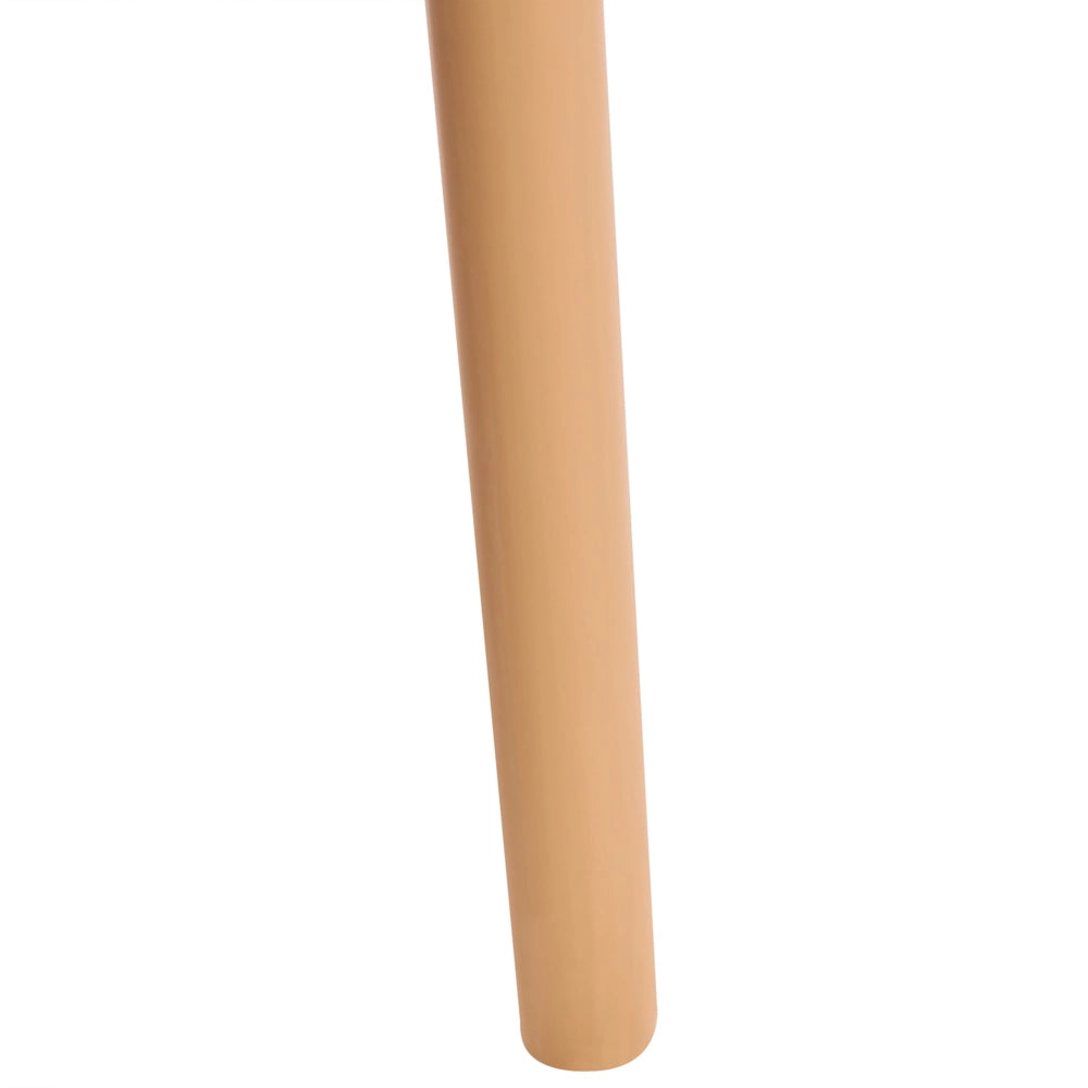 Scrivania da casa in MDF marrone chiaro 120 x 60 cm, con cassetti e intreccio viennese, gambe in legno, design scandinavo