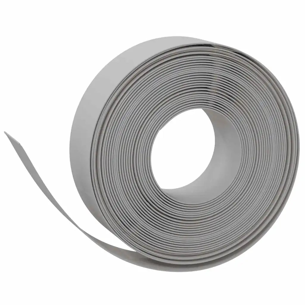 Bordature da Giardino 4 pz Grigie 10 m 15 cm in Polietilene 3155442