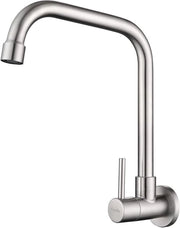 Kraan per acqua fredda da parete, acqua fredda da parete con rotazione 360°, maniglia per acqua fredda in acciaio inossidabile, materiale: acciaio inossidabile