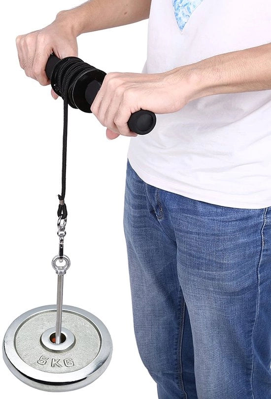 Polstrainer con Manubrio a Gomma di Schiuma - Onderarm Trainer con Cavo in Nylon da 110 cm