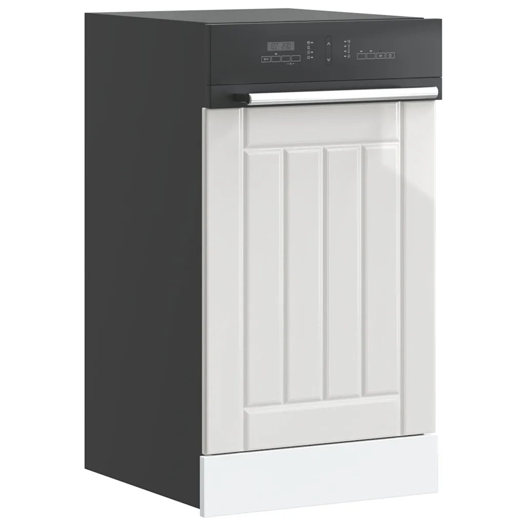 vidaXL Pannello Lavastoviglie Lucca Bianco Lucido in Legno Multistrato