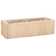 Cesto rettangolare in legno marrone 40,5x14,5x11h