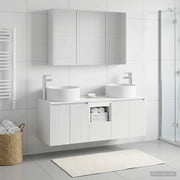 Set di Armadi da Bagno 4 pcs Bianco 103,5 x 15,5 x 70 cm 3406583