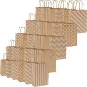 Set di 30 sacchetti di carta per bambini - Sacchetti di carta con maniglie - Sacchetti per regali per caramelle, biscotti, feste - Festa di benvenuto, compleanno - 21 x 15 x 8 cm