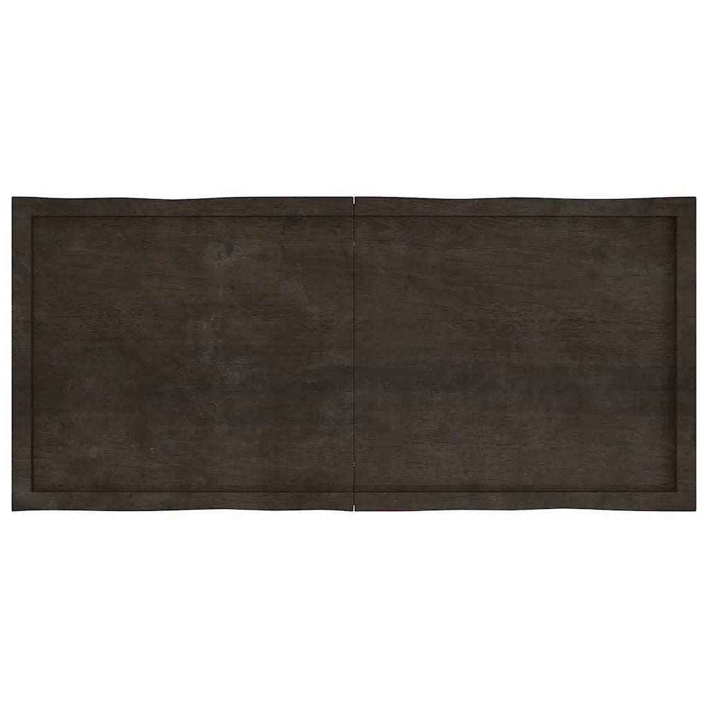 Piano Tavolo | Superficie Tavolo | Piano Scrivania Marrone Scuro 140x60x(2-4)cm Rovere Non Trattato