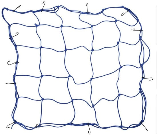 Retrattile per auto con 12 ganci - Telaio per bagagliaio - Flessibile - Organizzazione - Sicurezza - 75 x 75 cm
