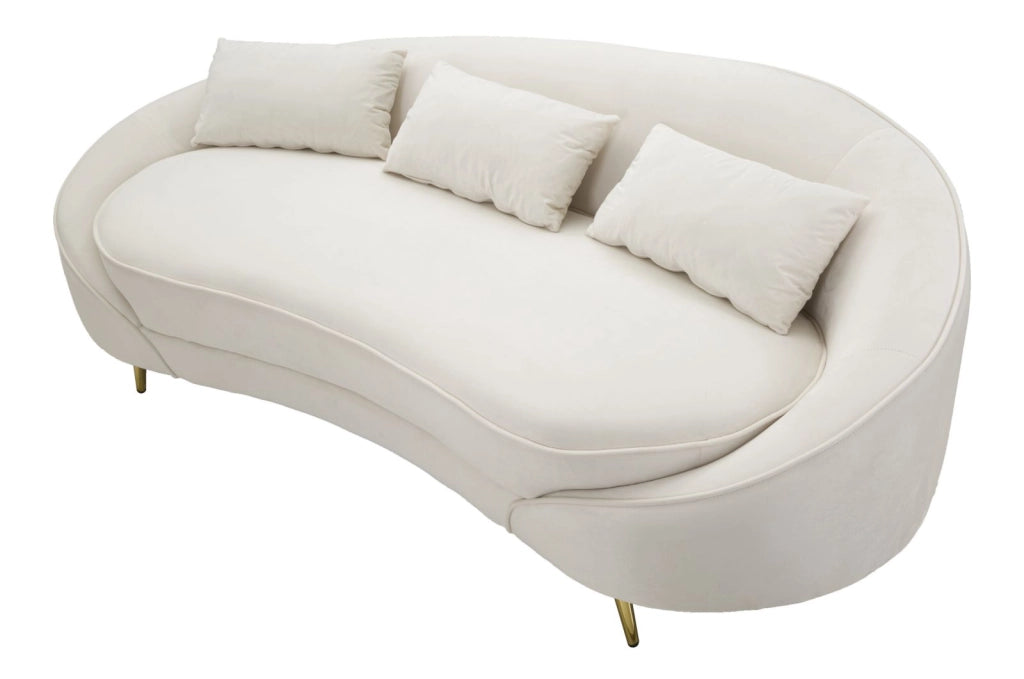 DIVANO 3 POSTI OSLO C/CUSCINI  CREMA CM 185X84X68