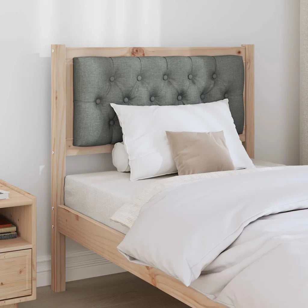 Testiera | Testata marrone e grigio scuro 80 cm Legno di pino massello