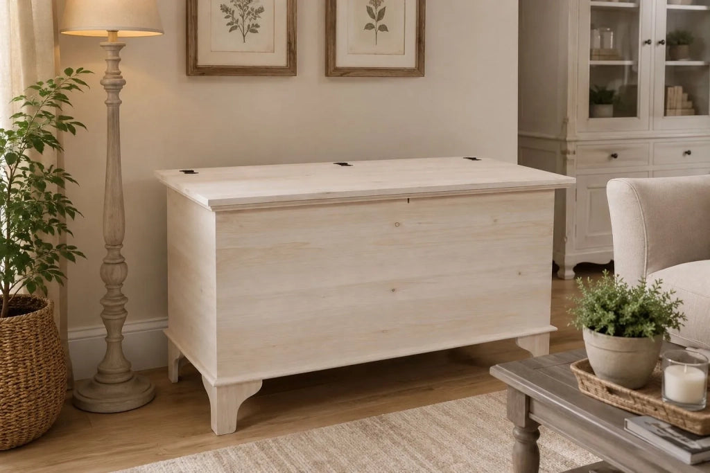 Cassapanca arte povera in legno grezza l.137 p.57 h.80 (135) - Mobili 2G