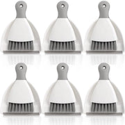 Set di 6 stoffe e strumenti con bordi in gomma, piccola spazzola per pulizia, set di pennelli mini e set di stoffe per tavolo, scrivania, tastiera, auto e gabbie per animali domestici