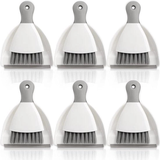 Set di 6 stoffe e strumenti con bordi in gomma, piccola spazzola per pulizia, set di pennelli mini e set di stoffe per tavolo, scrivania, tastiera, auto e gabbie per animali domestici