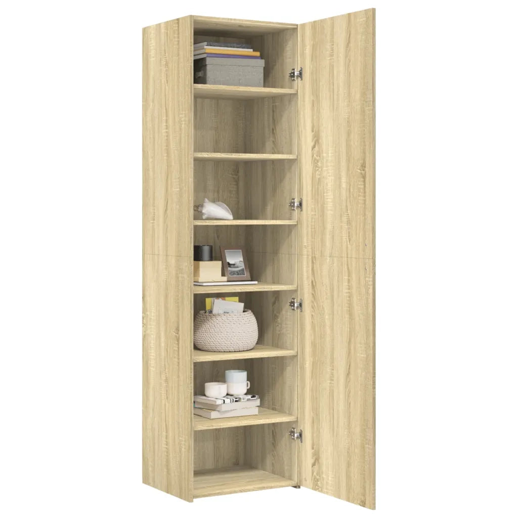 Credenza Rovere Sonoma 50x42,5x185 cm in Legno Ingegnerizzato