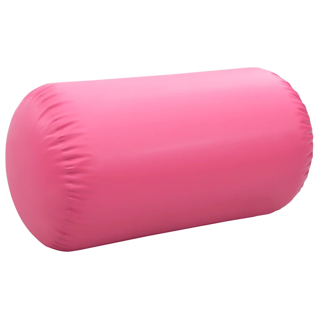Rullo da Ginnastica Gonfiabile con Pompa 120x75 cm in PVC Rosa 92715