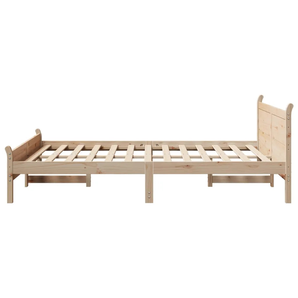 Letto senza Materasso 150x200 cm in Legno Massello di Pino