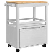 Carrello da Cucina FLORO Bianco 72,5 x 45 x 80 cm CFW1273528