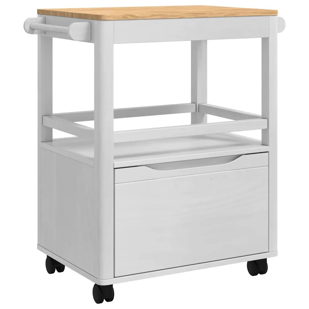 Carrello da Cucina FLORO Bianco 72,5 x 45 x 80 cm CFW1273528