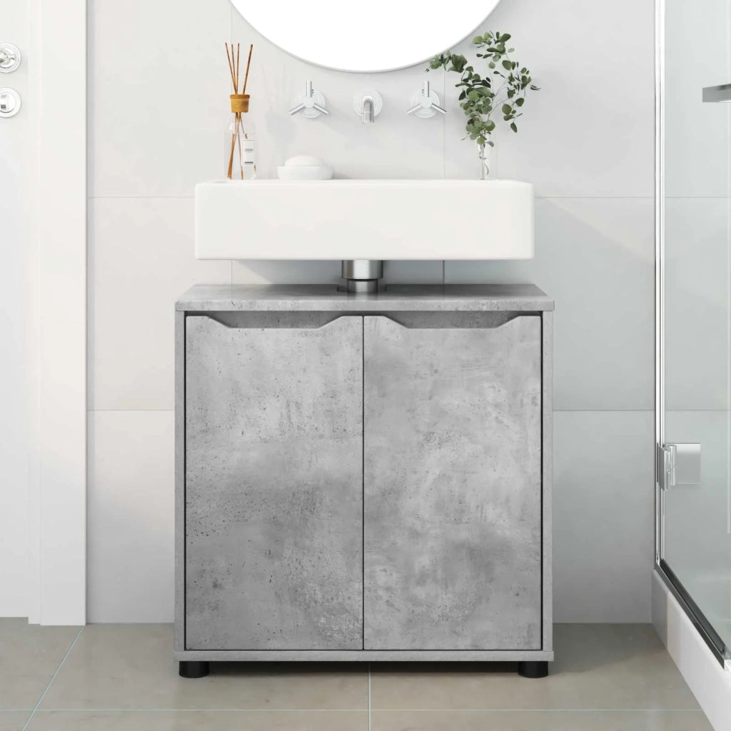 Mobile per lavabo da bagno Grigio cemento 60 x 30 x 60 cm 888750