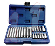 SET CASSETTA ATTREZZI CHIAVI A BUSSOLA TORX MASCHIO LUNGO RIBE 22 PEZZI