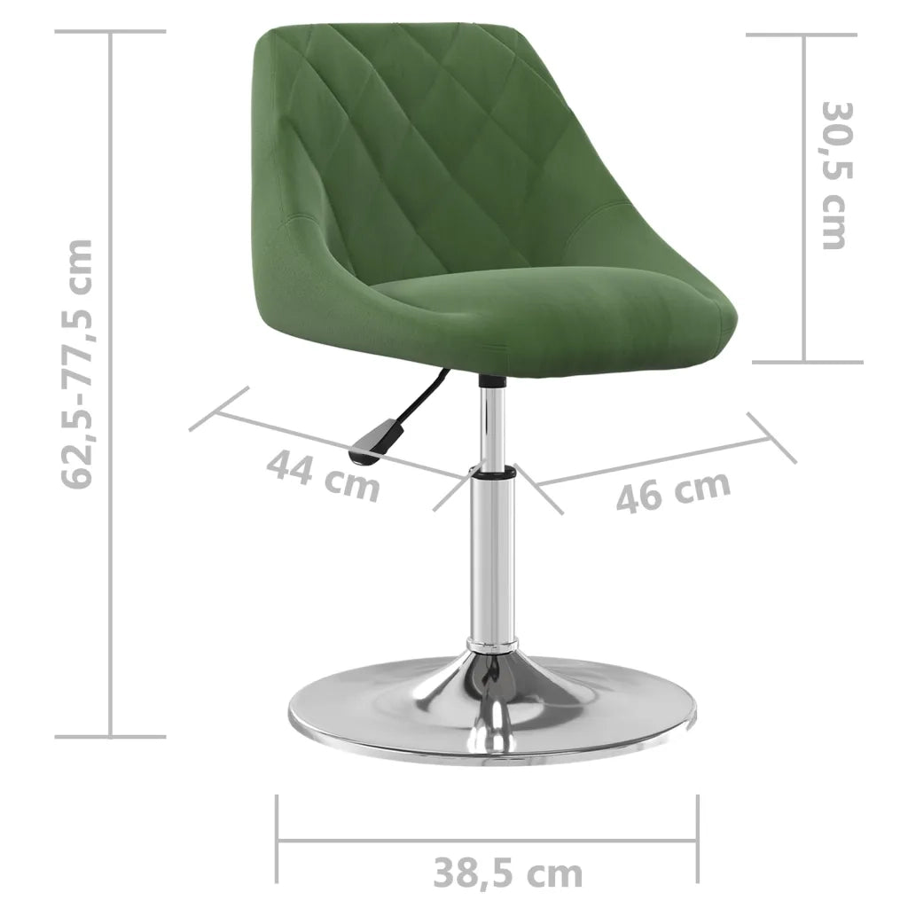 Sedie da Pranzo Girevoli 2 pz Verde Scuro in Velluto 335286