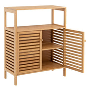 Mobiletto da bagno 64 x 27,5 x 80 cm pratico contenitore design moderno bambù naturale 20_0012760