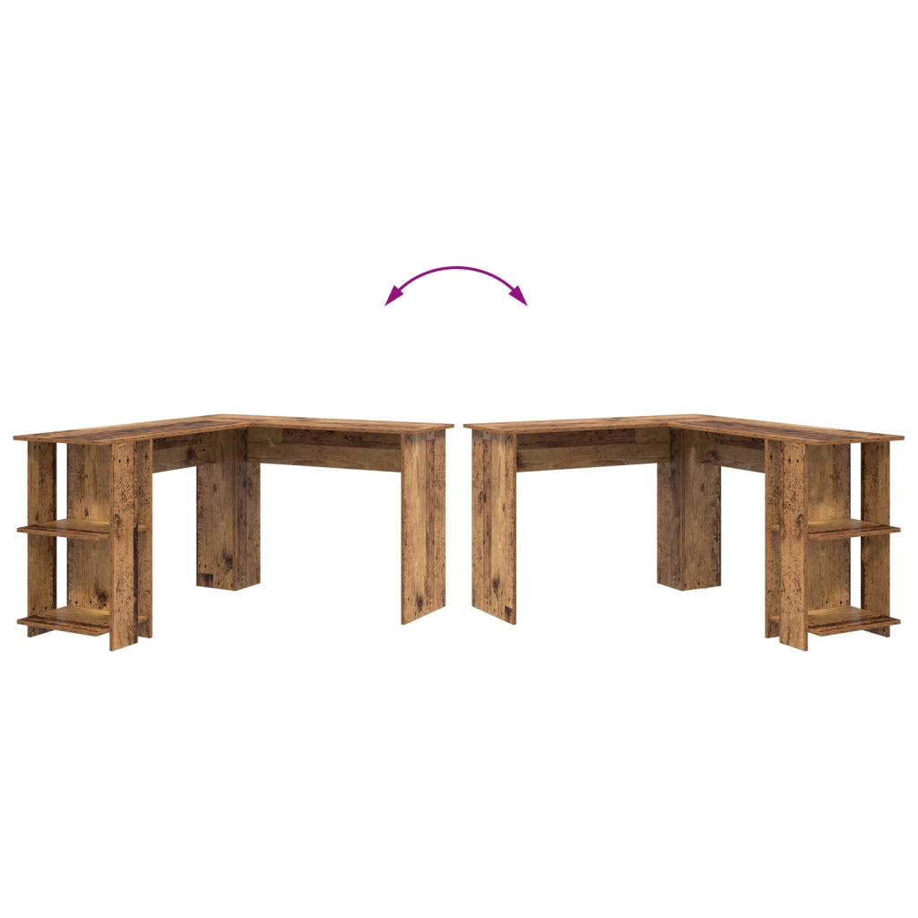 Scrivania Angolare Marrone Legno Vecchio MDF Medio