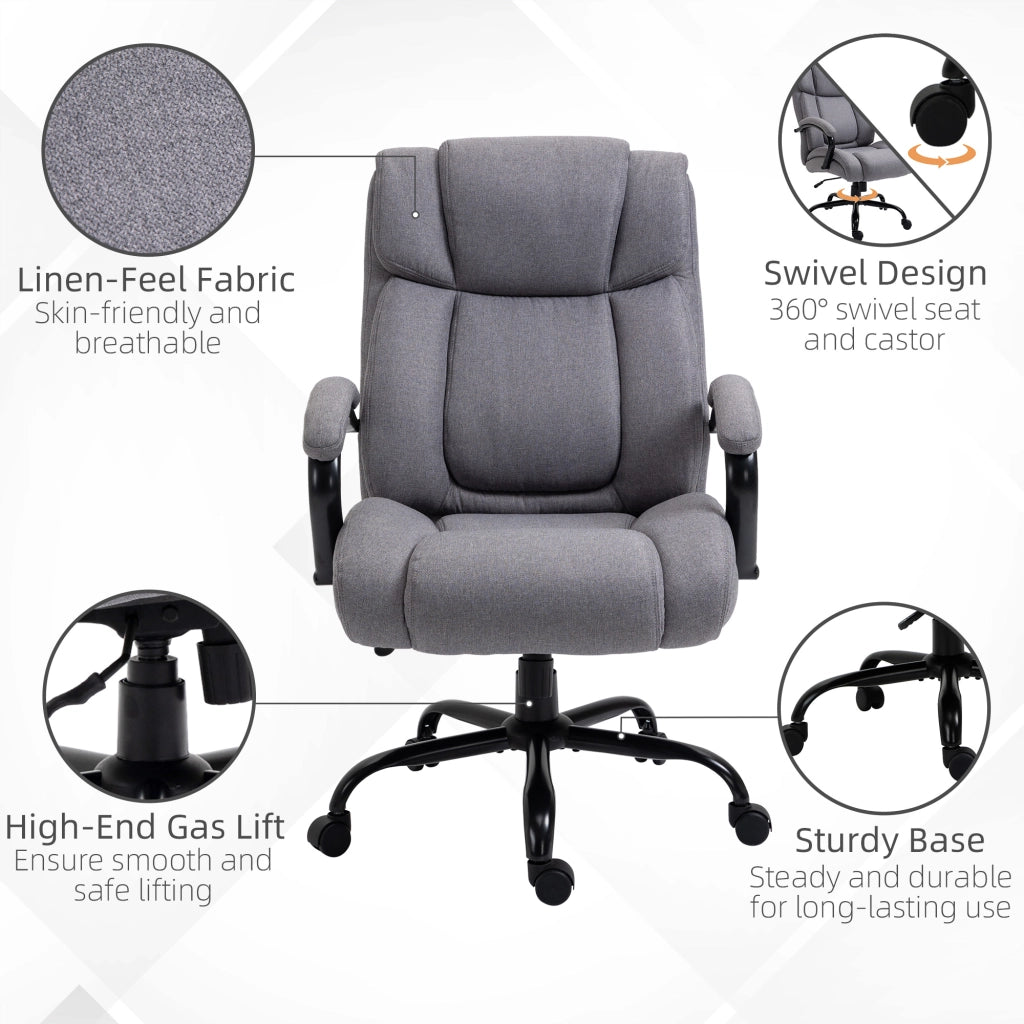 Sedia da ufficio ¨C zephmum ¨C Grigio chiaro, tessuto, altezza regolabile