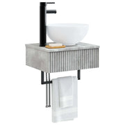 Lavabo da Parete Grigio Cemento 40 x 35 x 39 cm CFW8584036