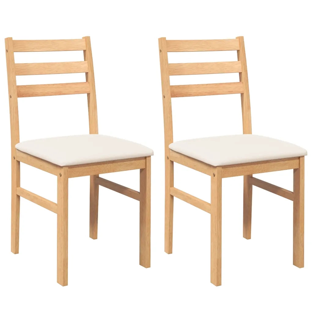 Sedie da Pranzo con Cuscini 2 pz in Legno Massello di Hevea 4102419