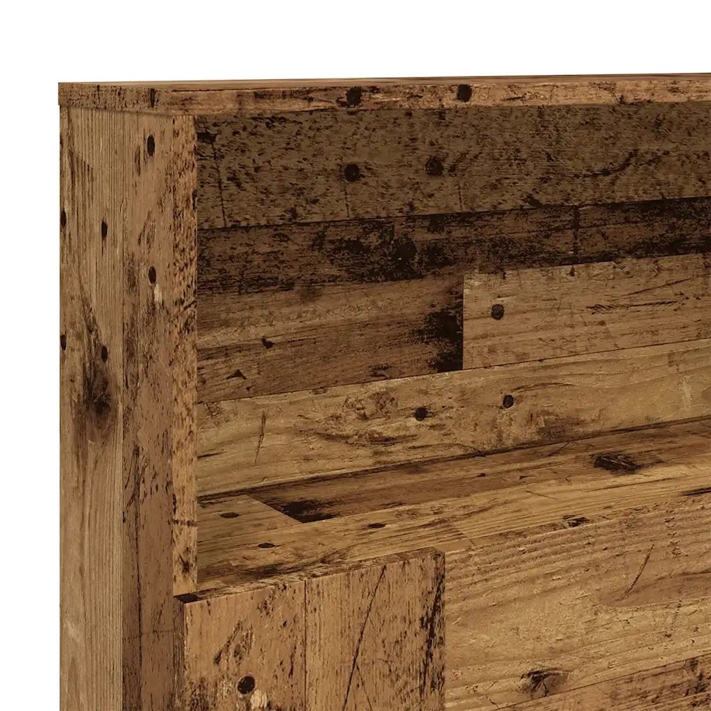 vidaXL Testiera con Contenitore Legno Antico 200x19x103,5cm Truciolato
