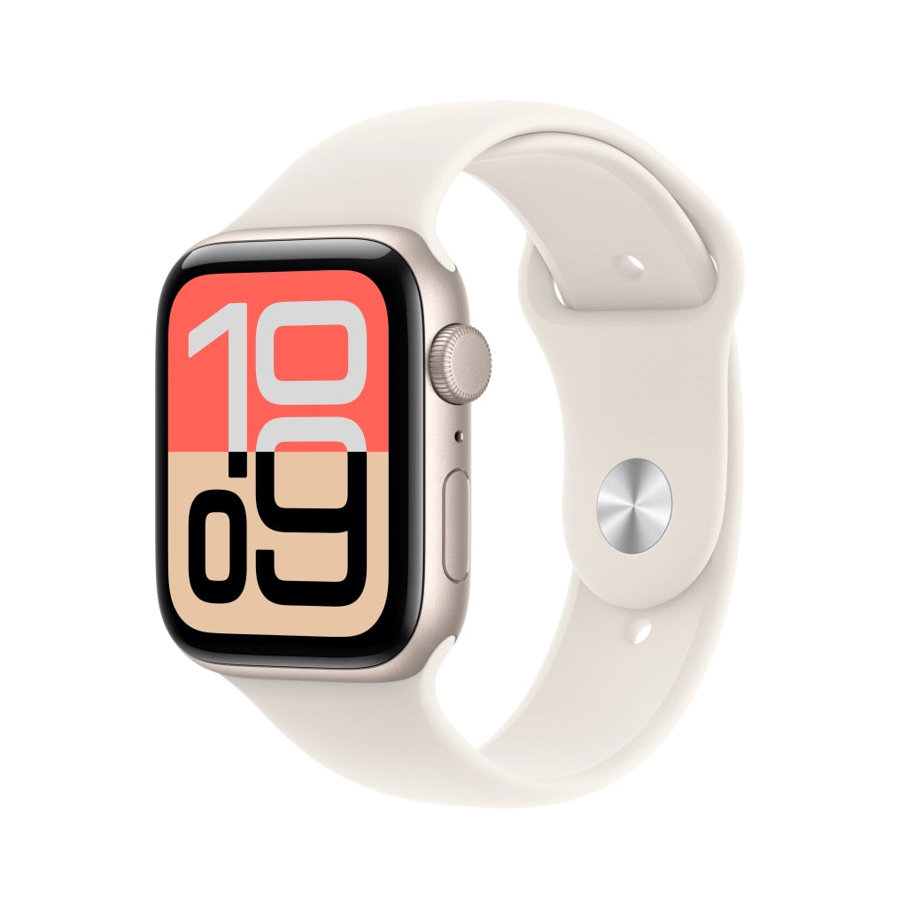 Ap se 3 gps 44mm starlight aluminium case with starlight sport band - m/l - MEHJ4QL/A