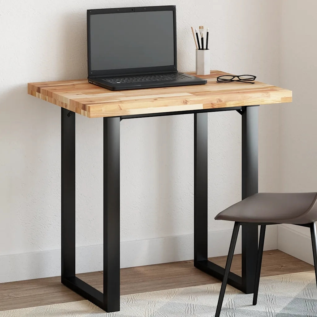 Piano Tavolo | Superficie Tavolo | Piano Scrivania Rettangolare 80x60x4cm in Legno Massello di Acacia