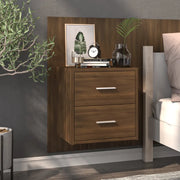 Comodino a Muro Rovere Marrone 816962
