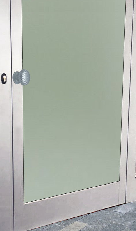 Maniglia su rosetta tonda SAGUATTI  211/60EQ in alluminio argento satinato