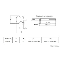 Maniglia su rosetta tonda SAGUATTI  211/60EQ in alluminio argento satinato