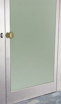 Maniglia su rosetta tonda SAGUATTI  211/60FQ in alluminio oro satinato