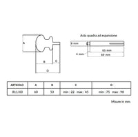 Maniglia su rosetta tonda SAGUATTI  211/60FQ in alluminio oro satinato