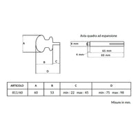Maniglia su rosetta tonda SAGUATTI  211/60GQ in alluminio bronzo satinato