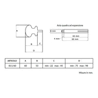 Maniglia su rosetta tonda SAGUATTI  211/60IQ in alluminio marrone opaco