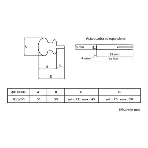 Maniglia su rosetta tonda SAGUATTI  211/60IQ in alluminio marrone opaco