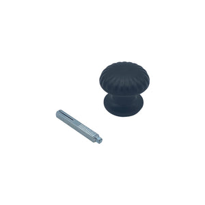 Maniglia su rosetta tonda SAGUATTI  211/60ZQ in alluminio nero opaco