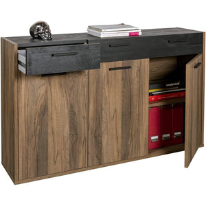 MADIA DAVINCI 143,5X35XH89CM NOCE BRERA / NERA