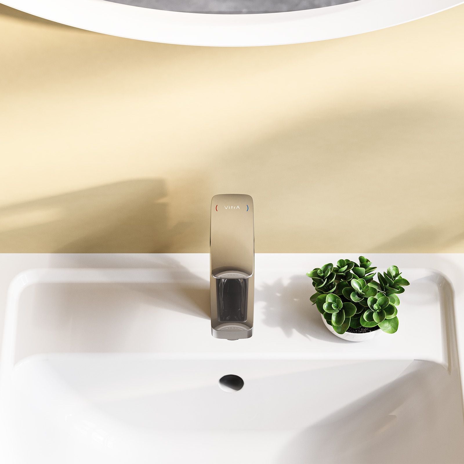 MISCELATORE LAVABO ROOT SQUADRATO CROMO