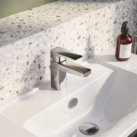 MISCELATORE LAVABO ROOT SQUADRATO CROMO