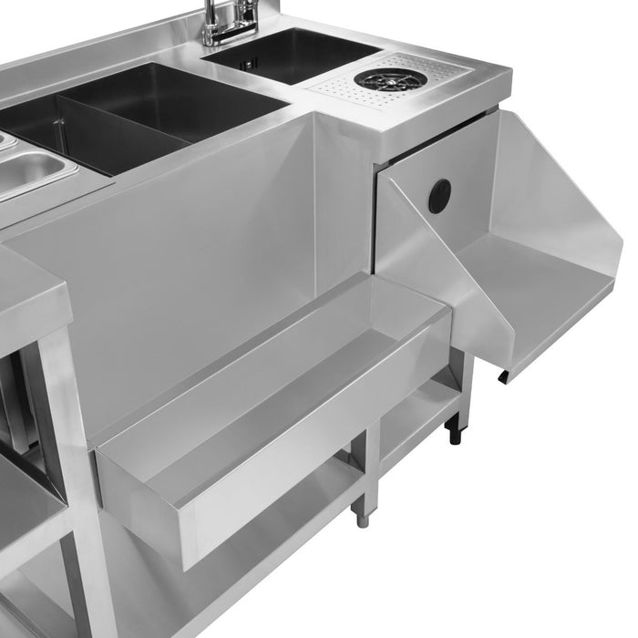 Cocktail Bar Station Compatta Twin Cocktail Risciacquo Shaker da Lavello