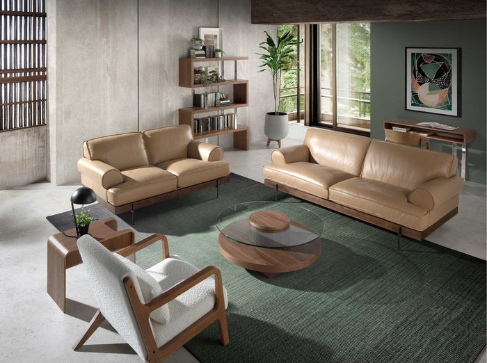 Tavolo angolare rettangolare in noce