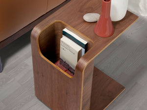 Tavolo angolare rettangolare in noce