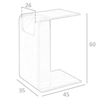 Tavolo angolare rettangolare in noce
