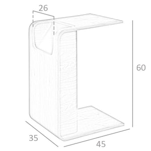Tavolo angolare rettangolare in noce
