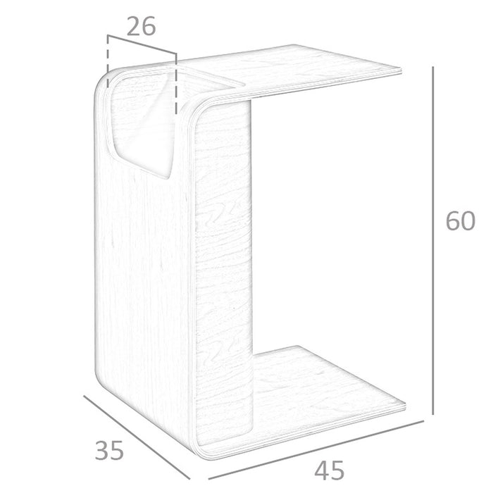 Tavolo angolare rettangolare in noce